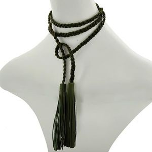 Braided Green Leatherette / Lead&nickel Compliant